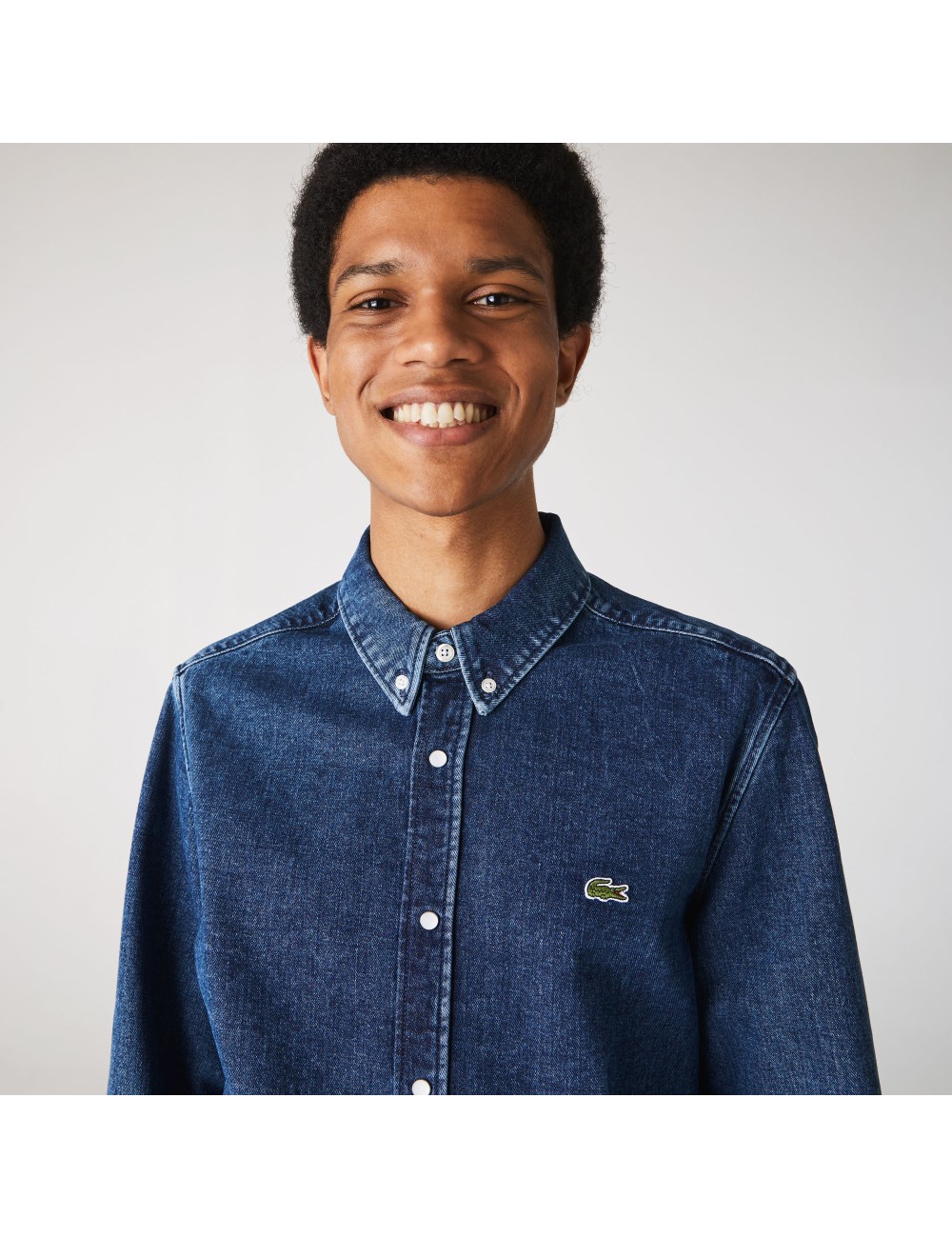 LACOSTE MEN'S DENIM SHIRT