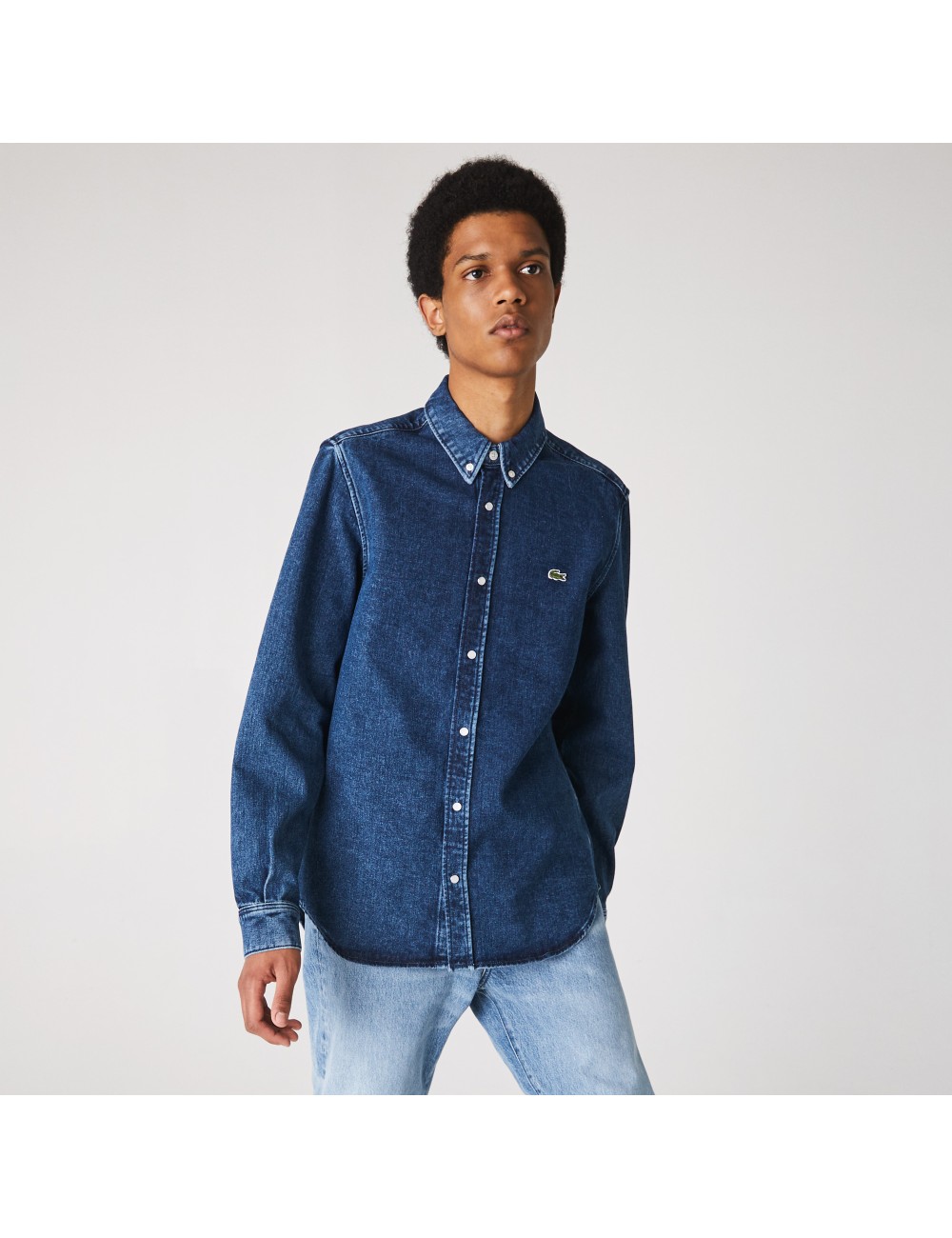 LACOSTE MEN'S DENIM SHIRT