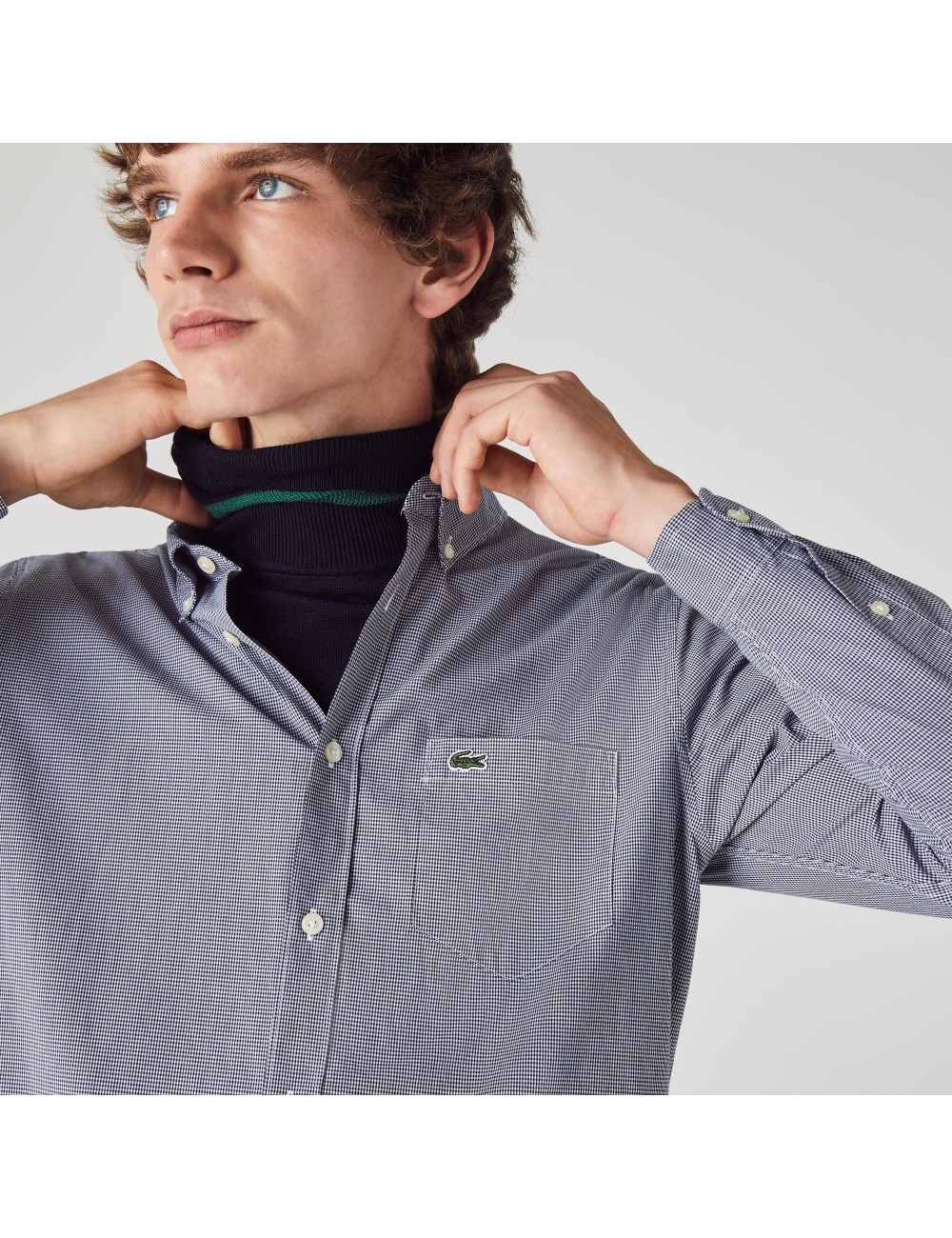 LACOSTE MEN'S BLUE SHIRT