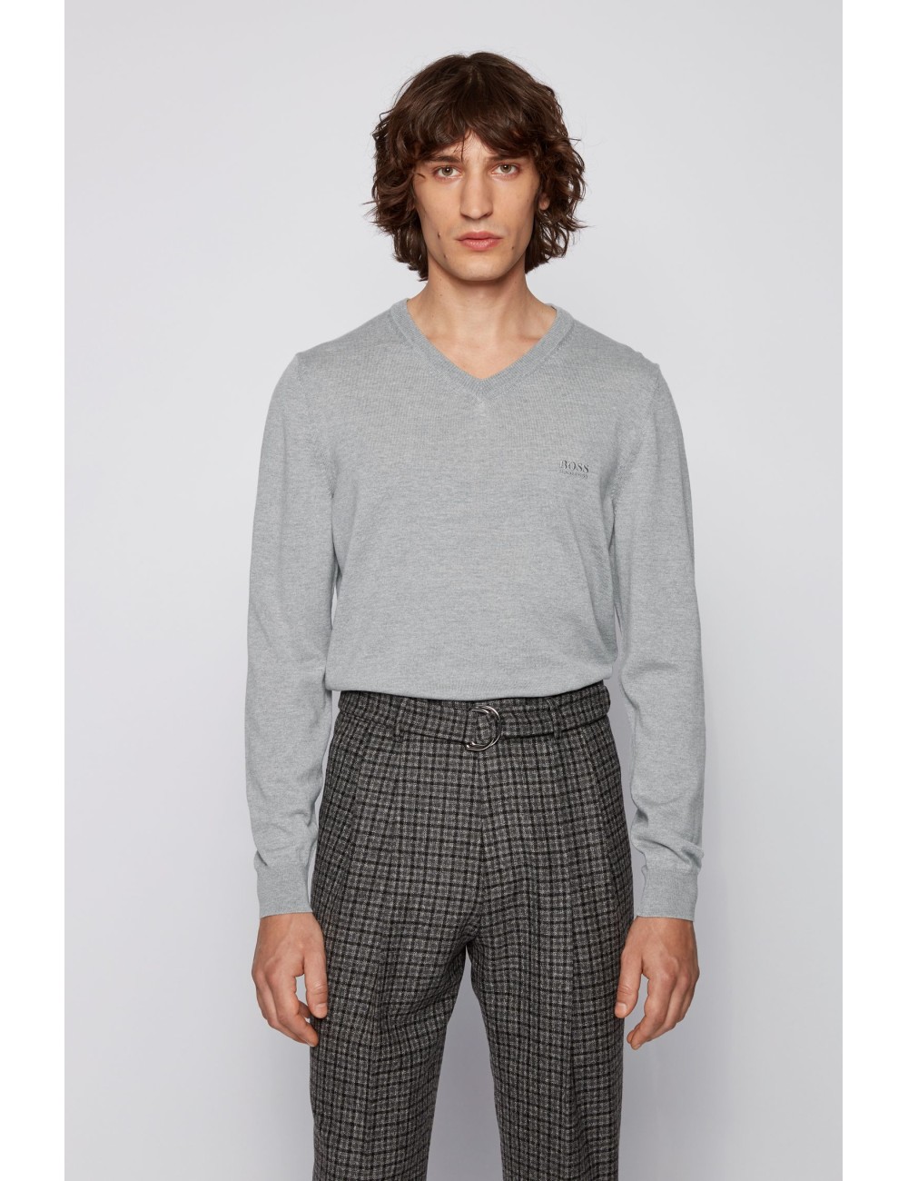 Hugo Boss Pico Jersey Grey gyapjú ember