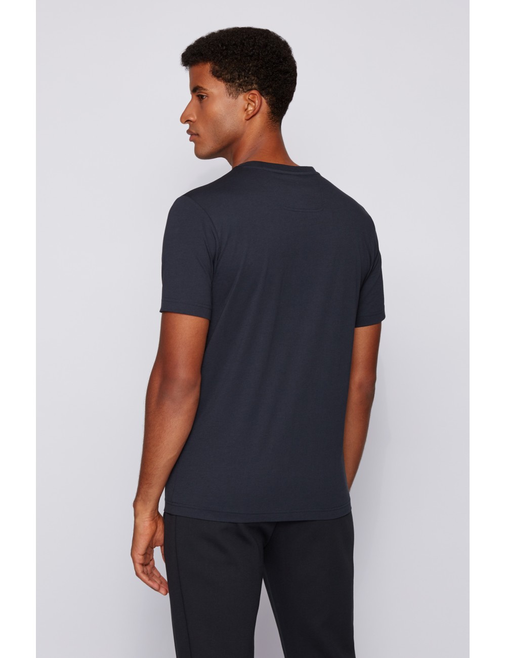 HUGO BOSS MEN'S BLUE LOGO T-SHIRT