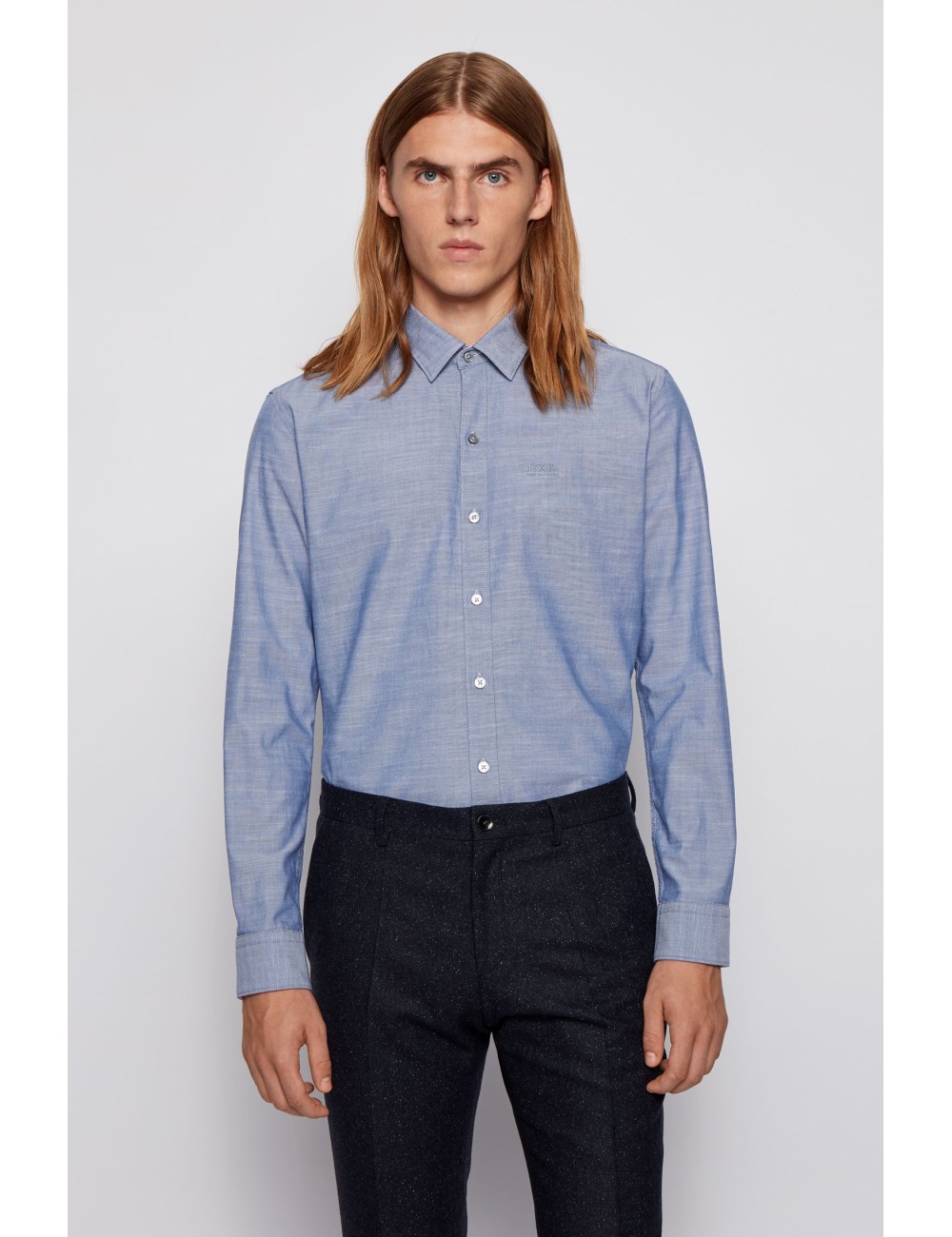 HUGO BOSS MEN'S BLUE SHIRT