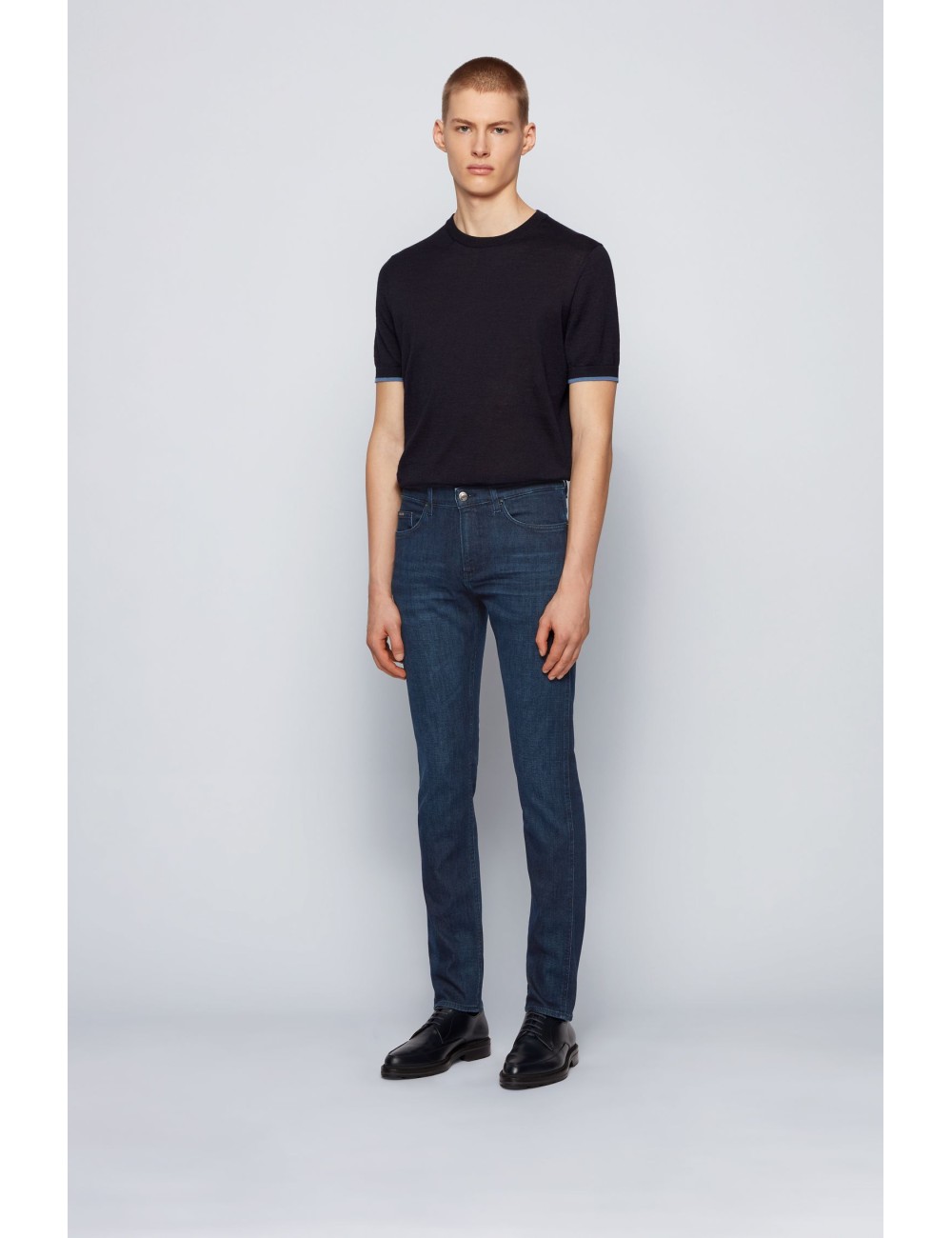 HUGO BOSS MEN'S DARK BLUE DENIM JEANS