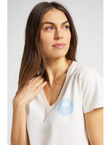 Lee Palm White Woman t -Shirt