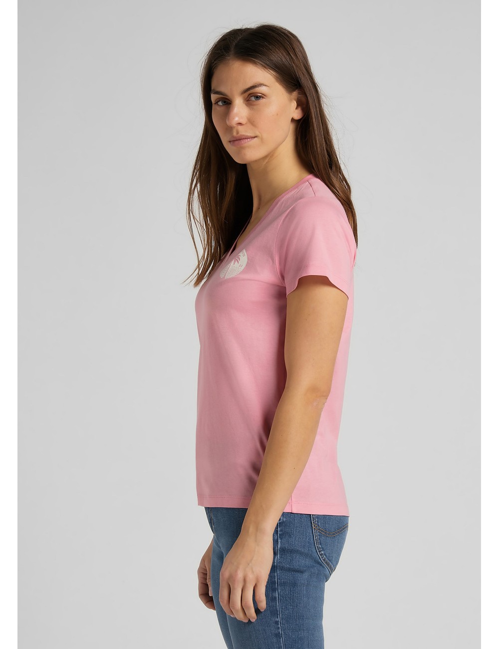 WOMEN'S T-SHIRT LEE PALM TREE PINK