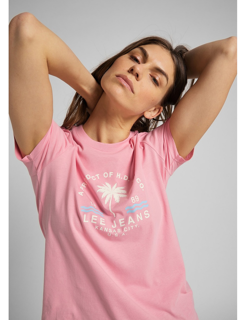 WOMEN'S T-SHIRT LEE GRAPHICS TEE PINK