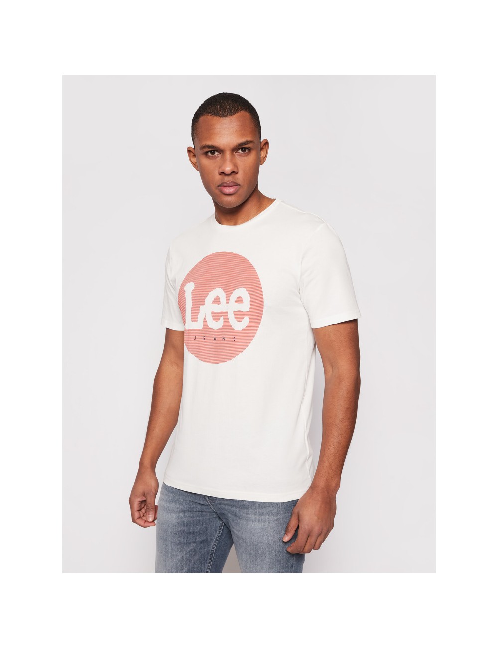 Lee Circle Tee White Man T -phirt