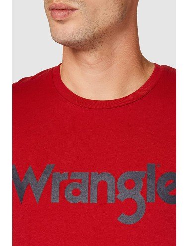 Wrangler Man Tee Red Logo T -Shert
