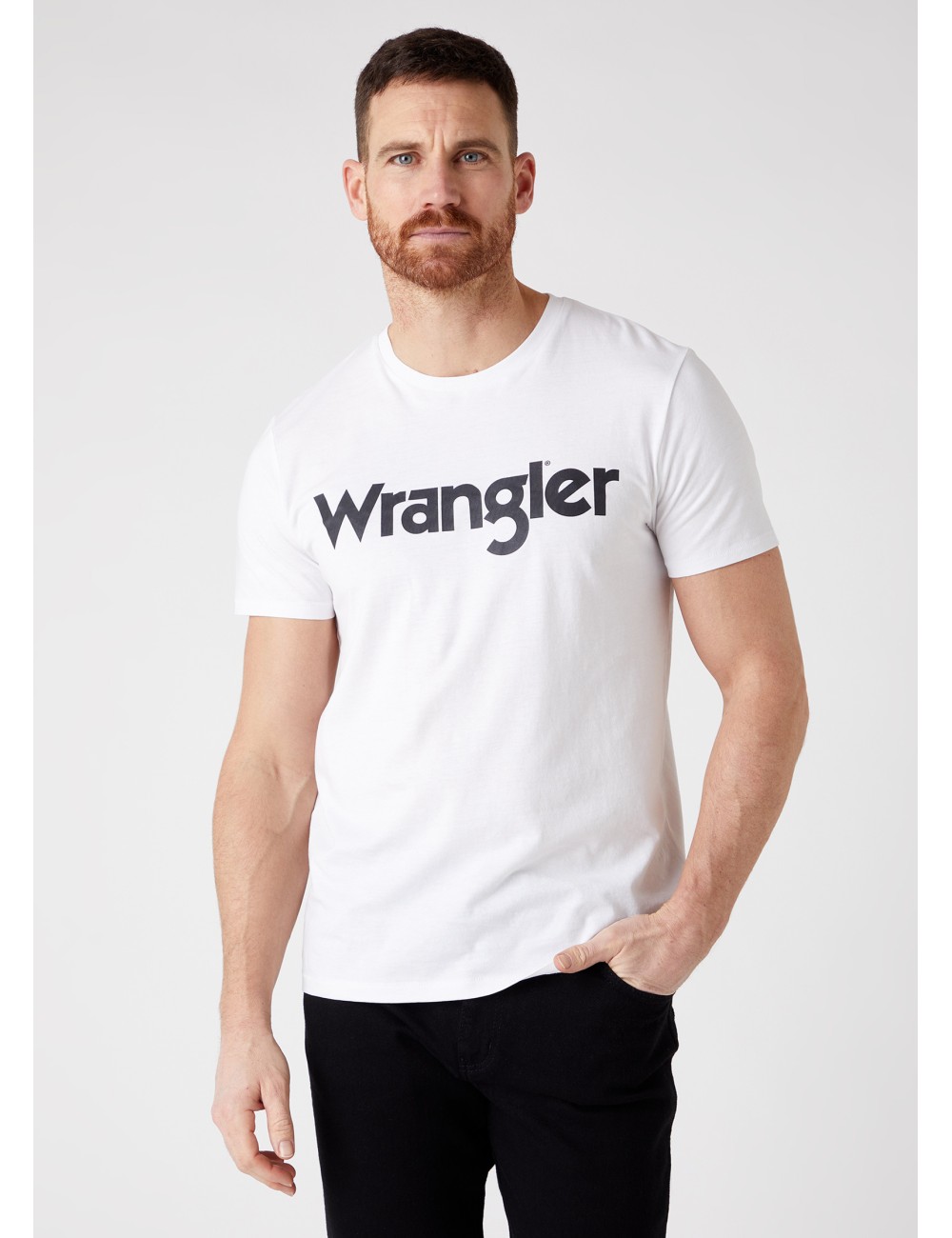 MEN'S T-SHIRT WRANGLER LOGO TEE WHITE