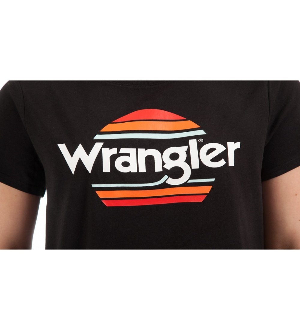 WOMEN'S T-SHIRT WRANGLER SS RAINBOW BLACK