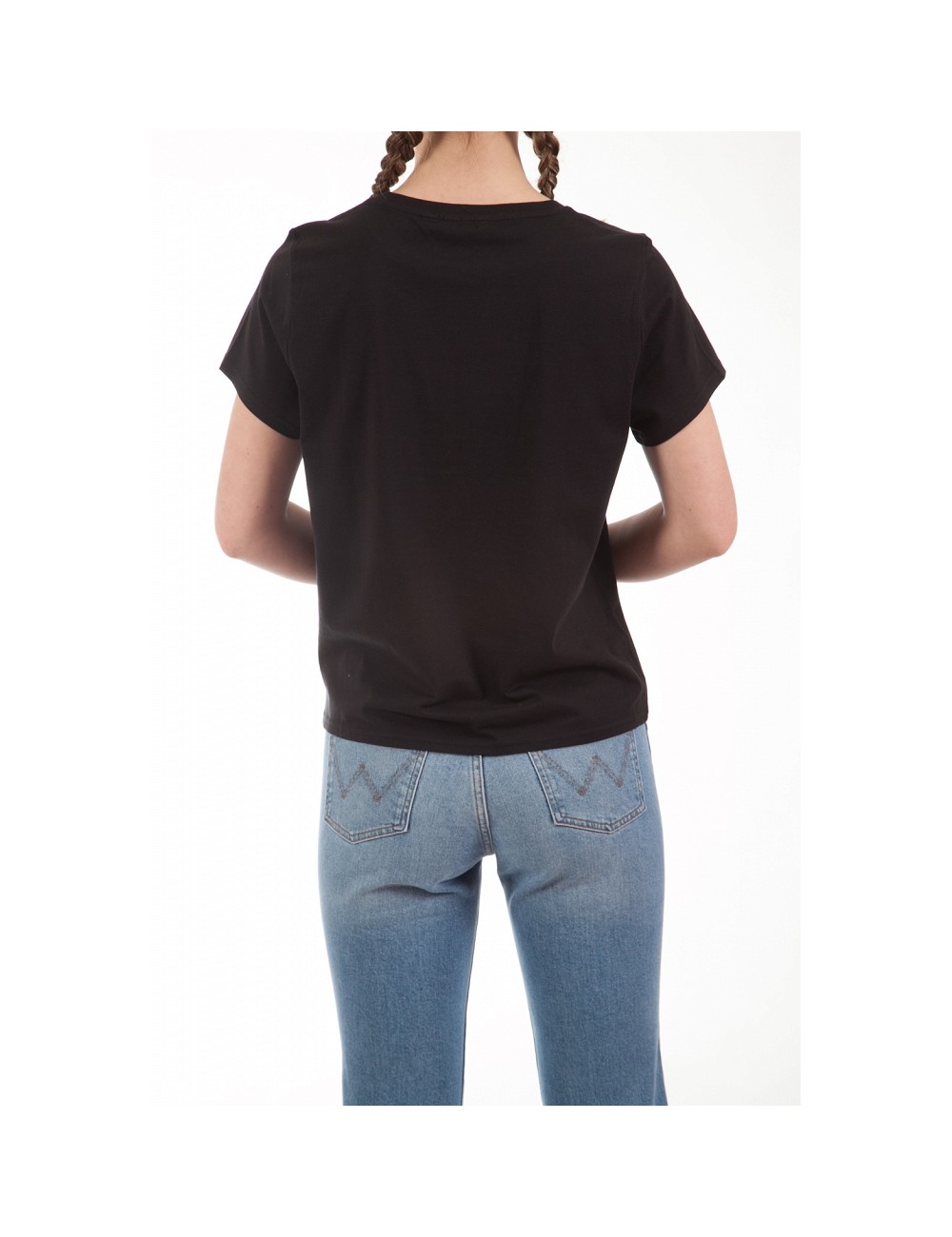 WOMEN'S T-SHIRT WRANGLER SS RAINBOW BLACK