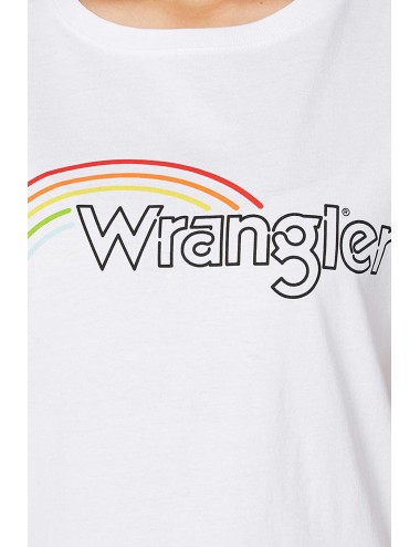 Femeie T -Shirt Wrangler SS Rainbow White