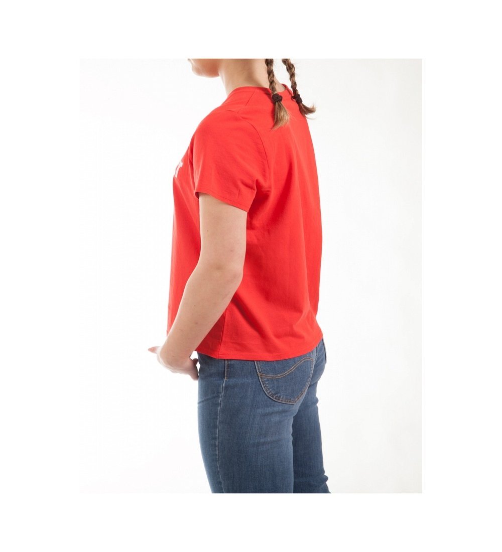 CAMISETA MUJER WRANGLER SS RAINBOW ROJO