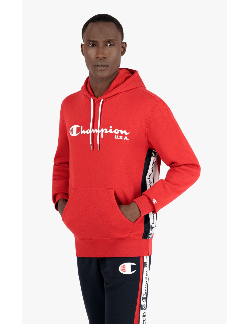 CHAMPION RED MEN'S SWEATSHIRT