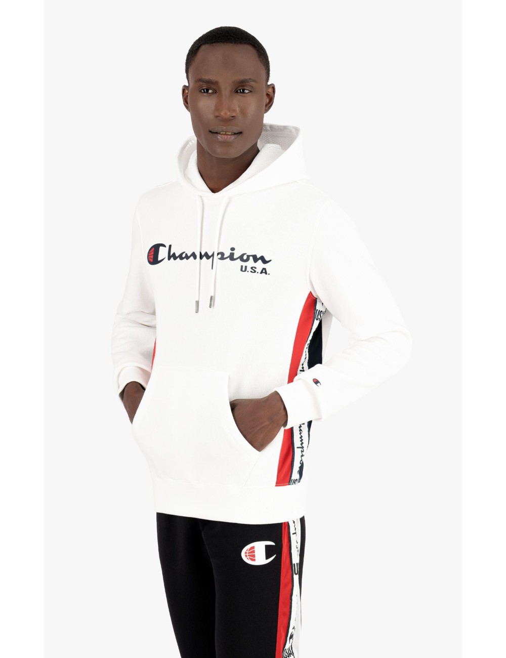 SUDADERA HOMBRE CHAMPION BLANCO