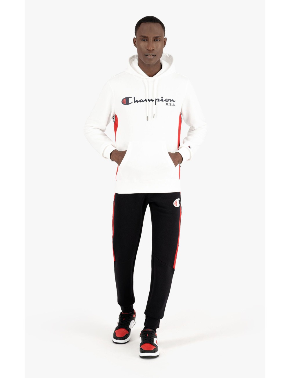 SUDADERA HOMBRE CHAMPION BLANCO