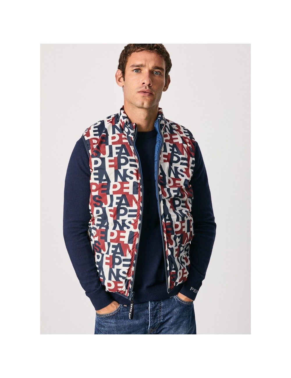 PEPE JEANS HEINRICH MEN'S BLUE VEST