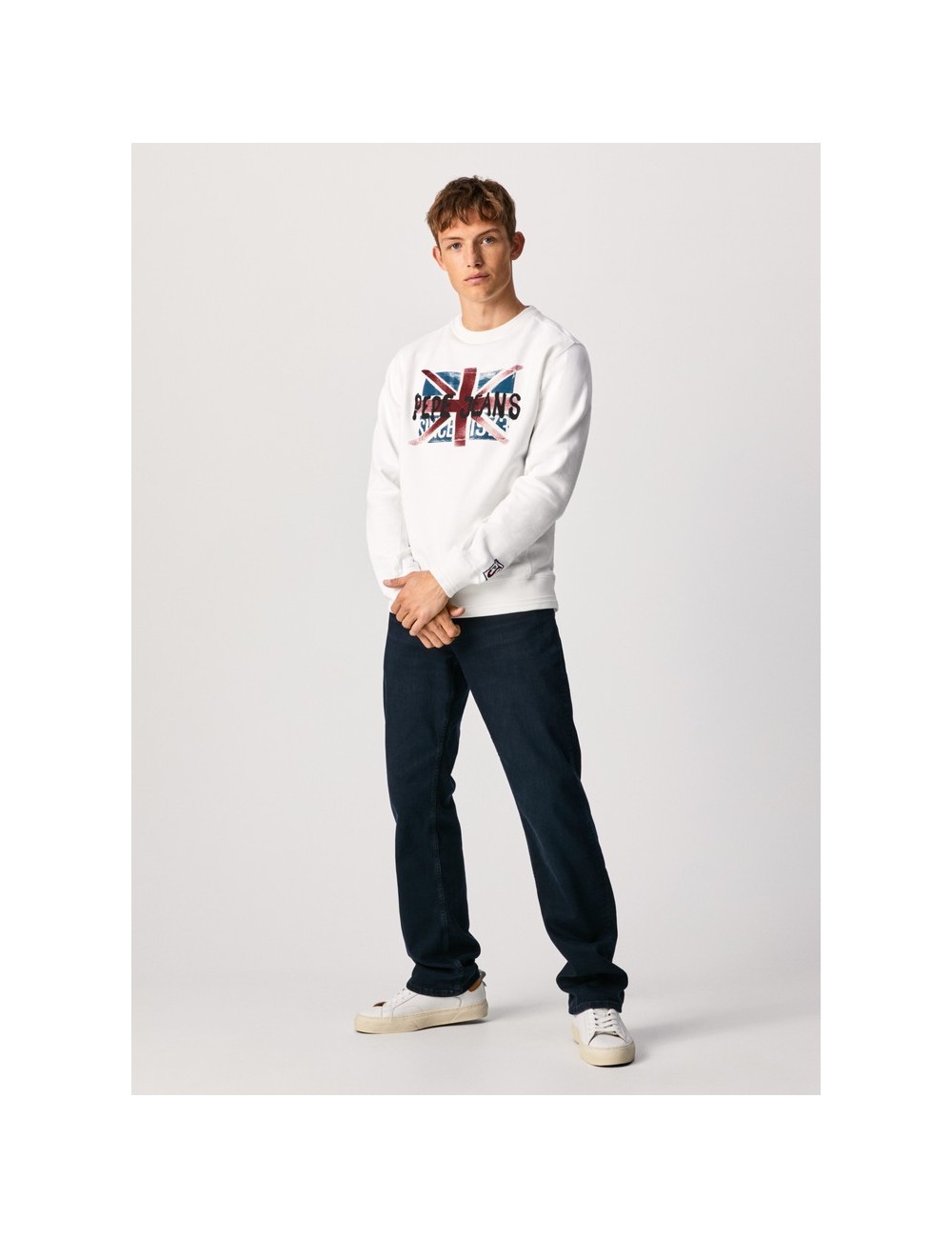 SUDADERA HOMBRE PEPE JEANS JARED BLANCO