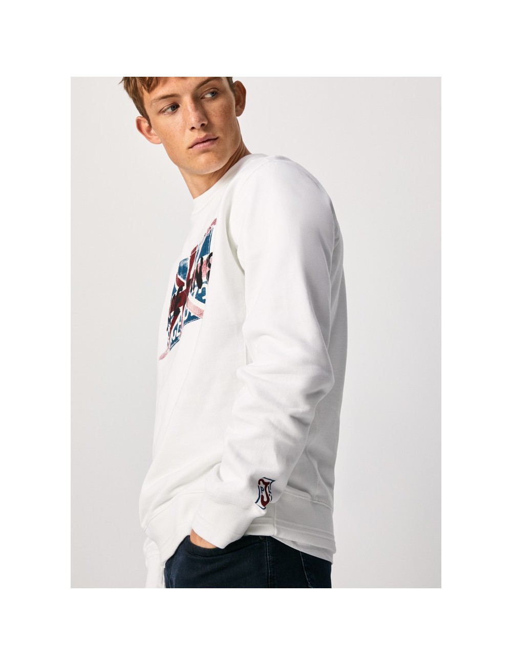 SUDADERA HOMBRE PEPE JEANS JARED BLANCO