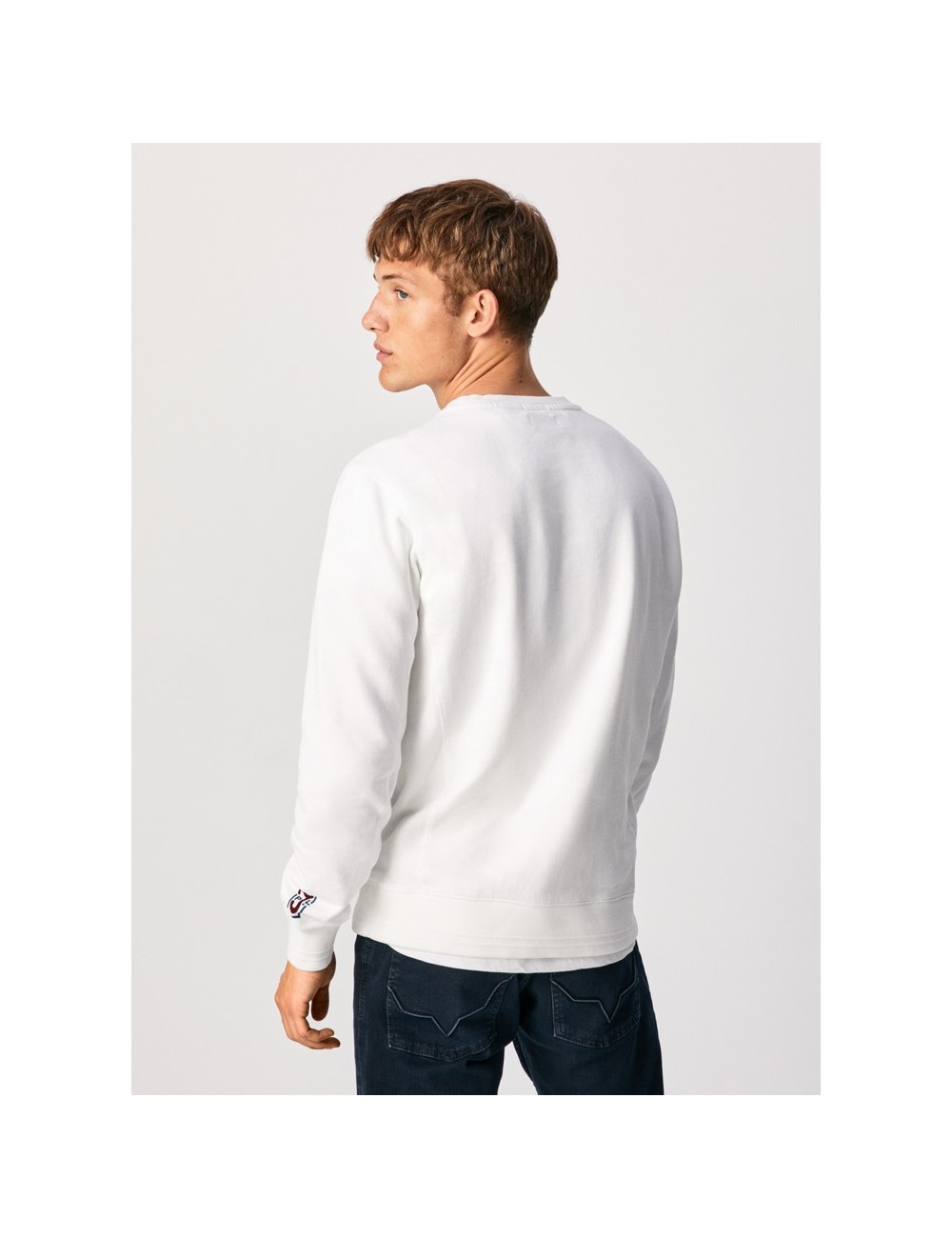 SUDADERA HOMBRE PEPE JEANS JARED BLANCO