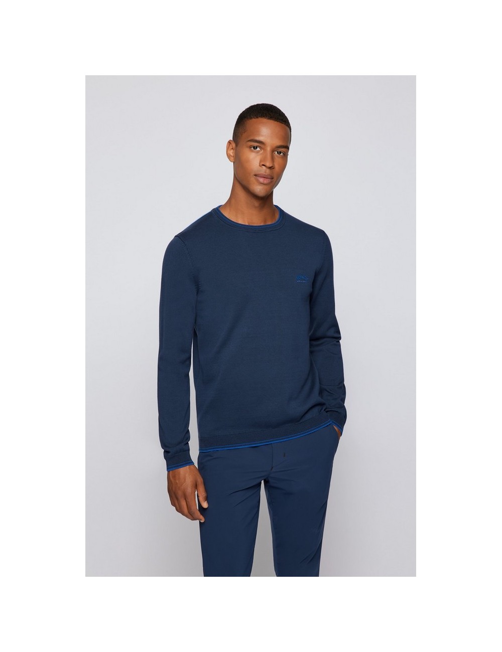 HUGO BOSS RITOM NAVY BLUE MEN'S SWEATER