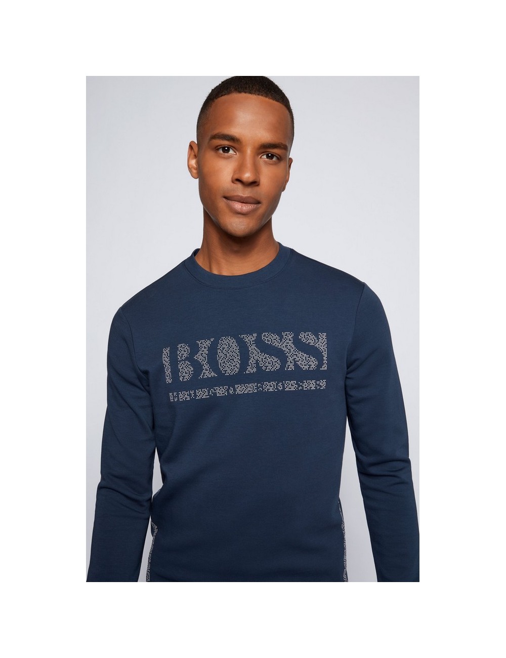 HUGO BOSS SALBO ICONIC BLUE MEN'S SWEATSHIRT