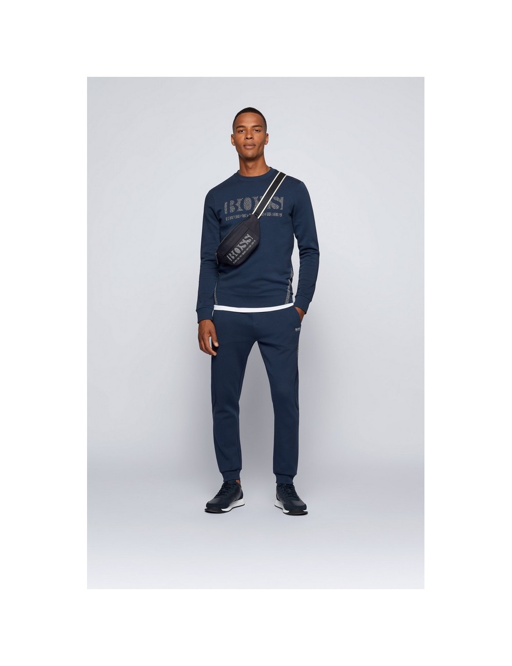 HUGO BOSS SALBO ICONIC BLUE MEN'S SWEATSHIRT