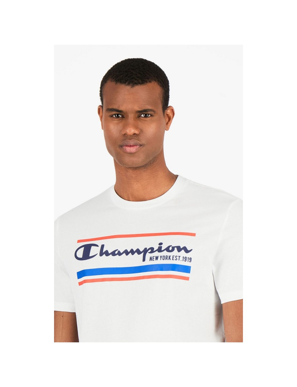 MEN'S T-SHIRT CHAMPION SCRIPT LOGO WHITE