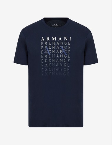 ARMANI EXCHANGE BLUE MEN'S T-SHIRT