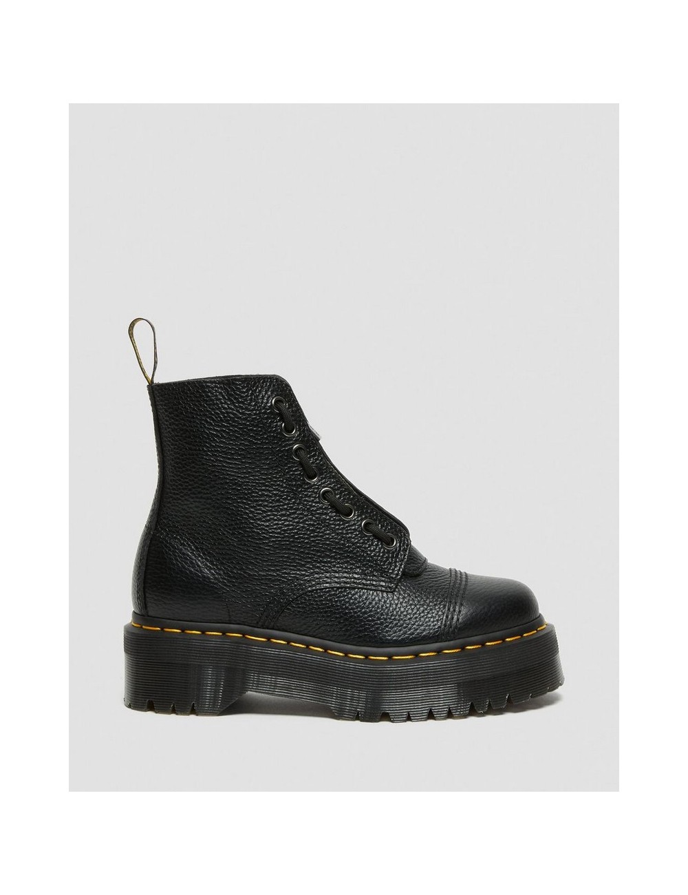 DR MARTENS SINCLAIR MILLED NAPPA LEATHER PLATFORM BOOTS