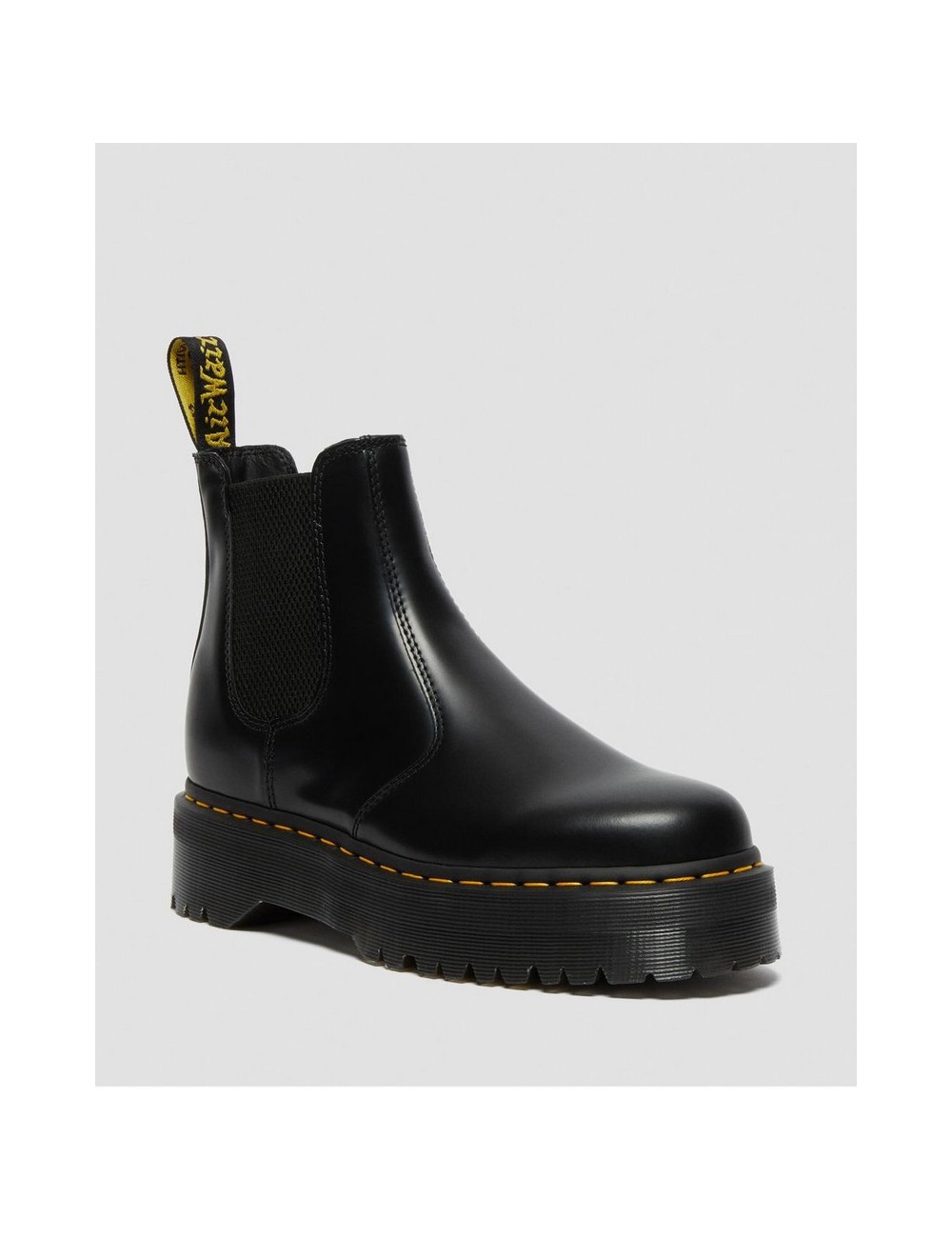 DR MARTENS 2976 QUAD SMOOTH LEATHER PLATFORM CHELSEA BOOTS