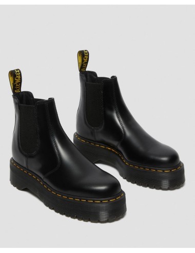 Unisex Dr Martens Boots 2976 quad lustruit negru neted