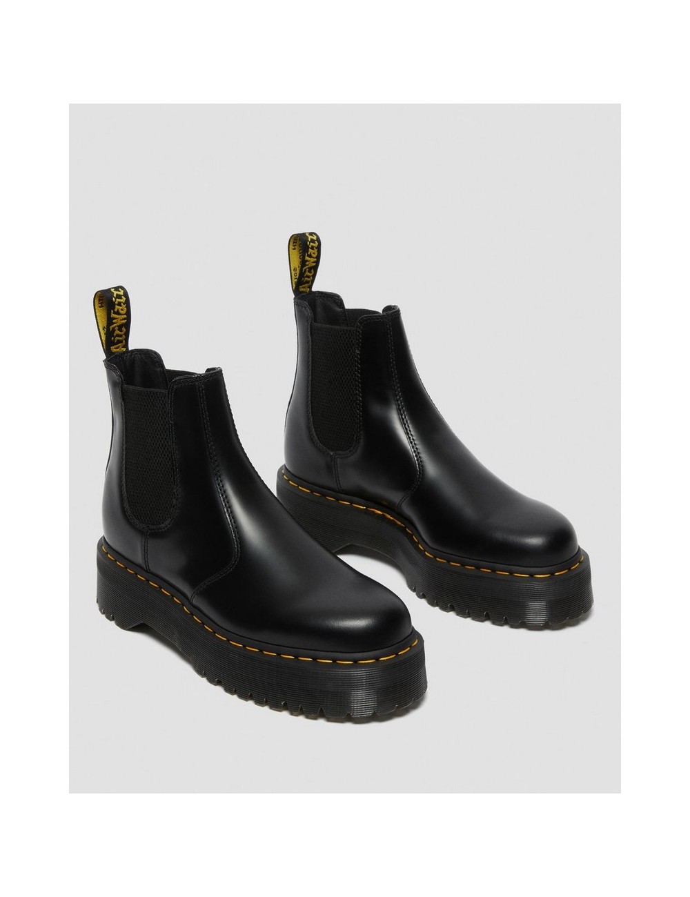 BOTAS UNISEX DR MARTENS 2976 QUAD POLISHED SMOOTH BLACK