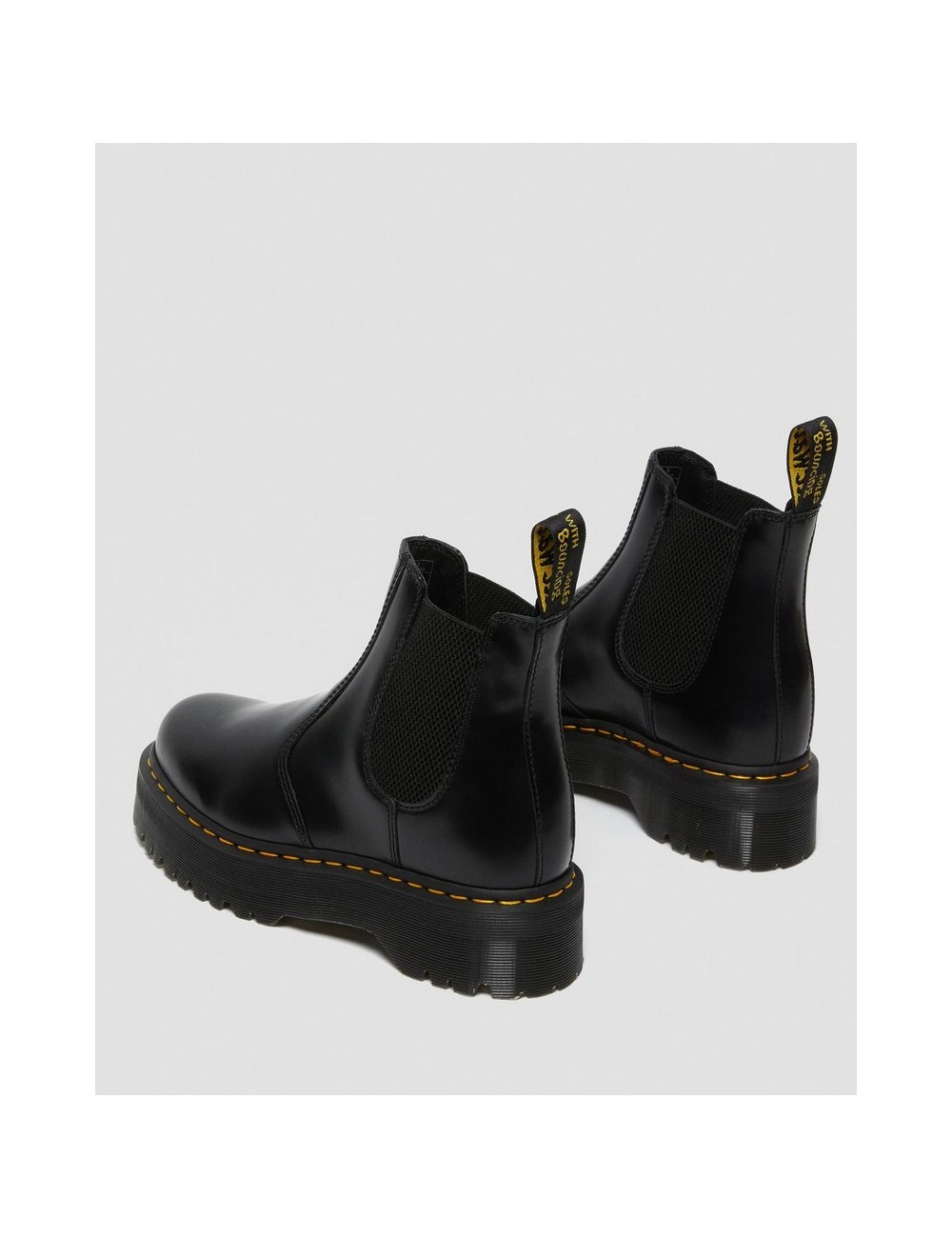 DR MARTENS 2976 QUAD SMOOTH LEATHER PLATFORM CHELSEA BOOTS