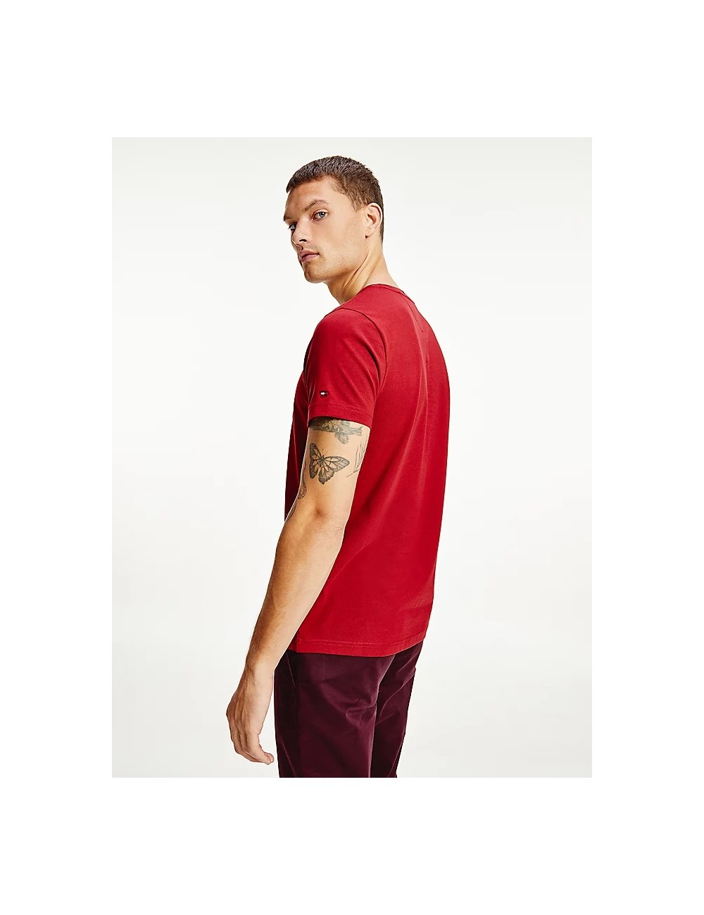 TOMMY HILFIGER MEN'S T-SHIRT RED