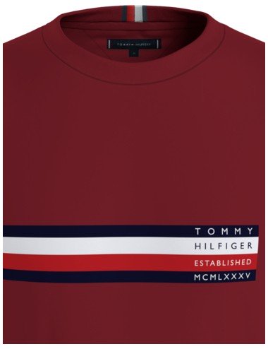 Tommy Hilfiger Men T -majica Bordeaux