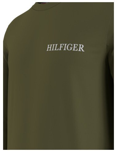 Tommy Hilfiger Green moki z dolgimi rokavi T -majica