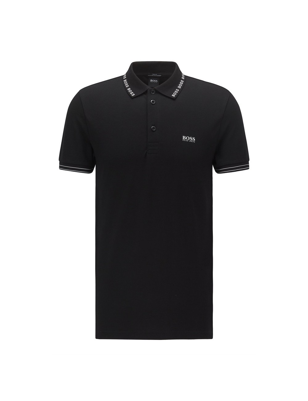 HUGO BOSS PAULE MEN'S POLO SHIRT BLACK