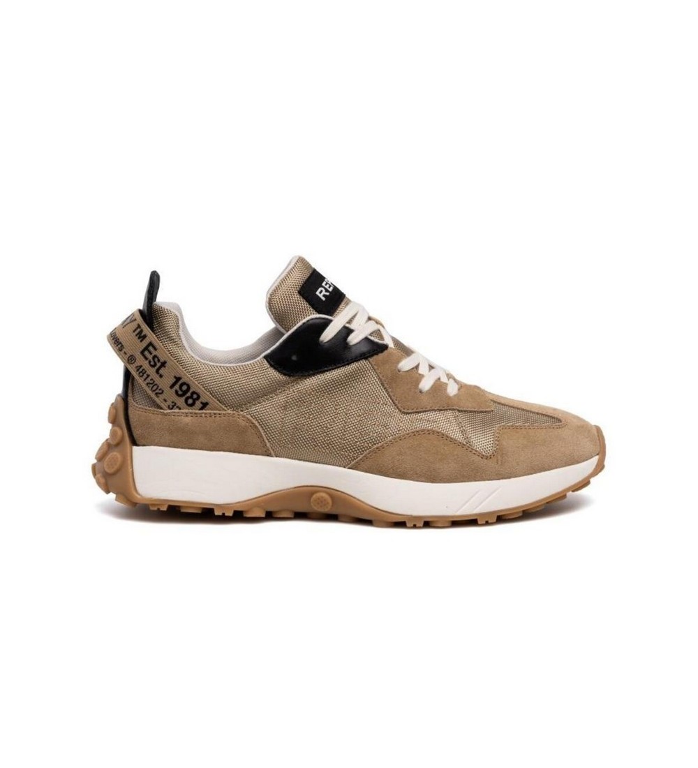 Replay Castor Origin – Scarpe Da Ginnastica Uomo In Pelle Scamosciata E Poliestere, Colore Unico, Suola Piatta