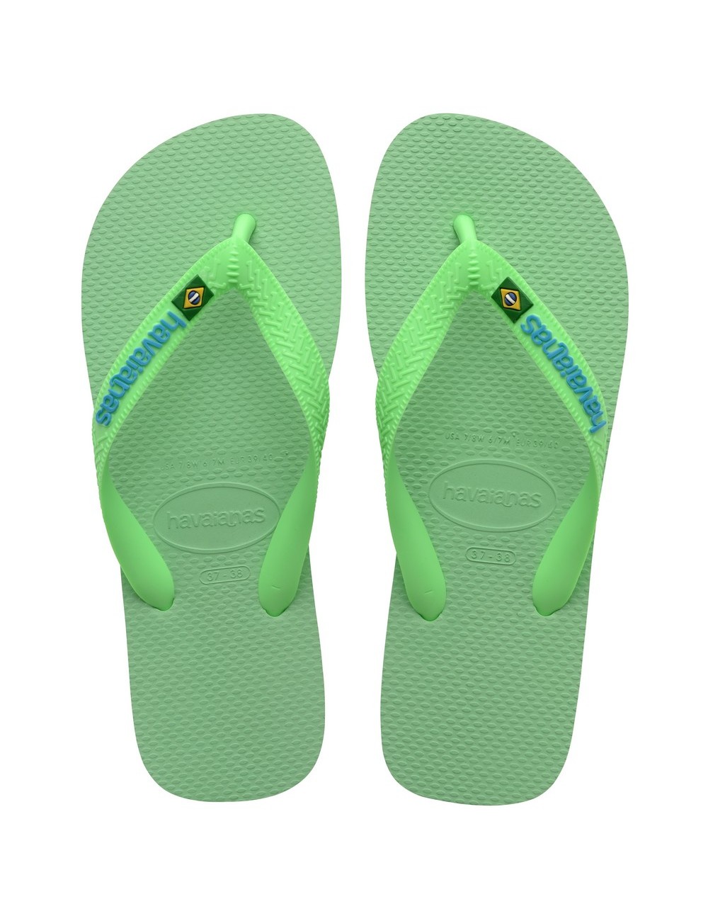 FLIP FLOPS HAVAIANAS BRASIL LOGO GREEN GARDEN