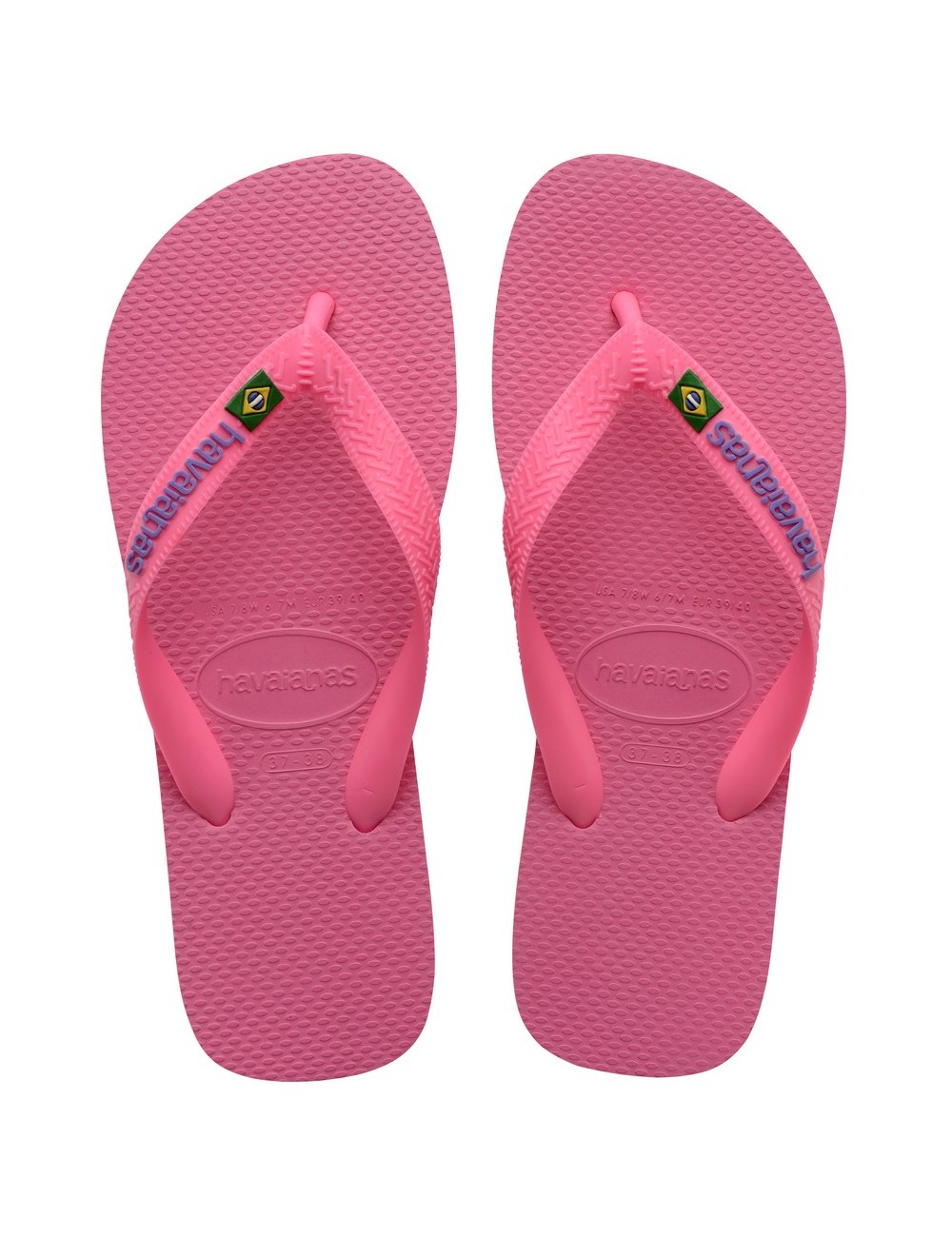 CHANCLAS HAVAIANAS BRASIL LOGO CRYSTAL ROSE