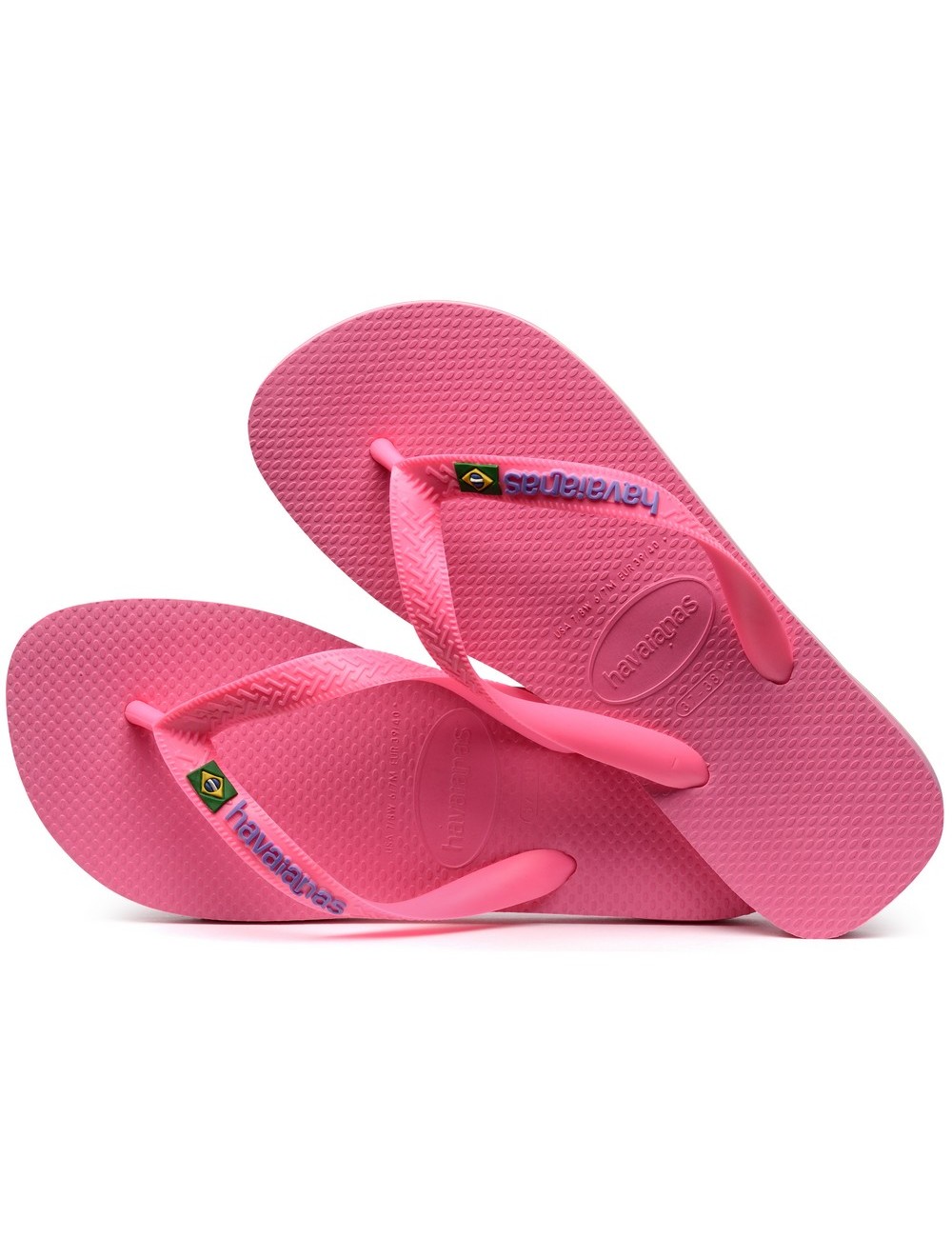 CHANCLAS HAVAIANAS BRASIL LOGO CRYSTAL ROSE