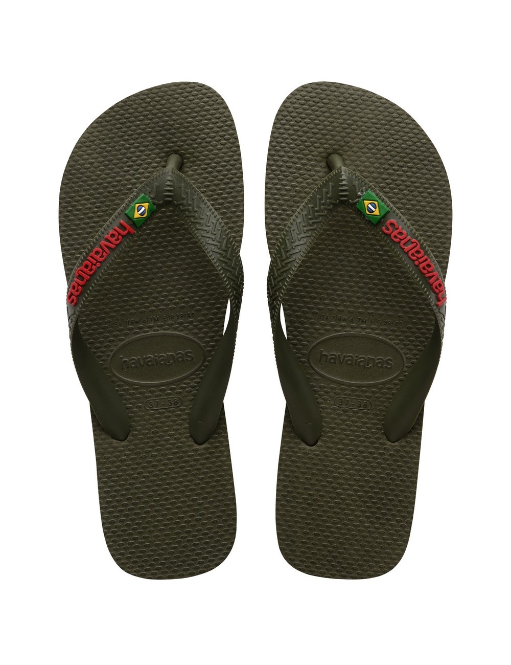 CHANCLAS HAVAIANAS BRASIL LOGO GREEN