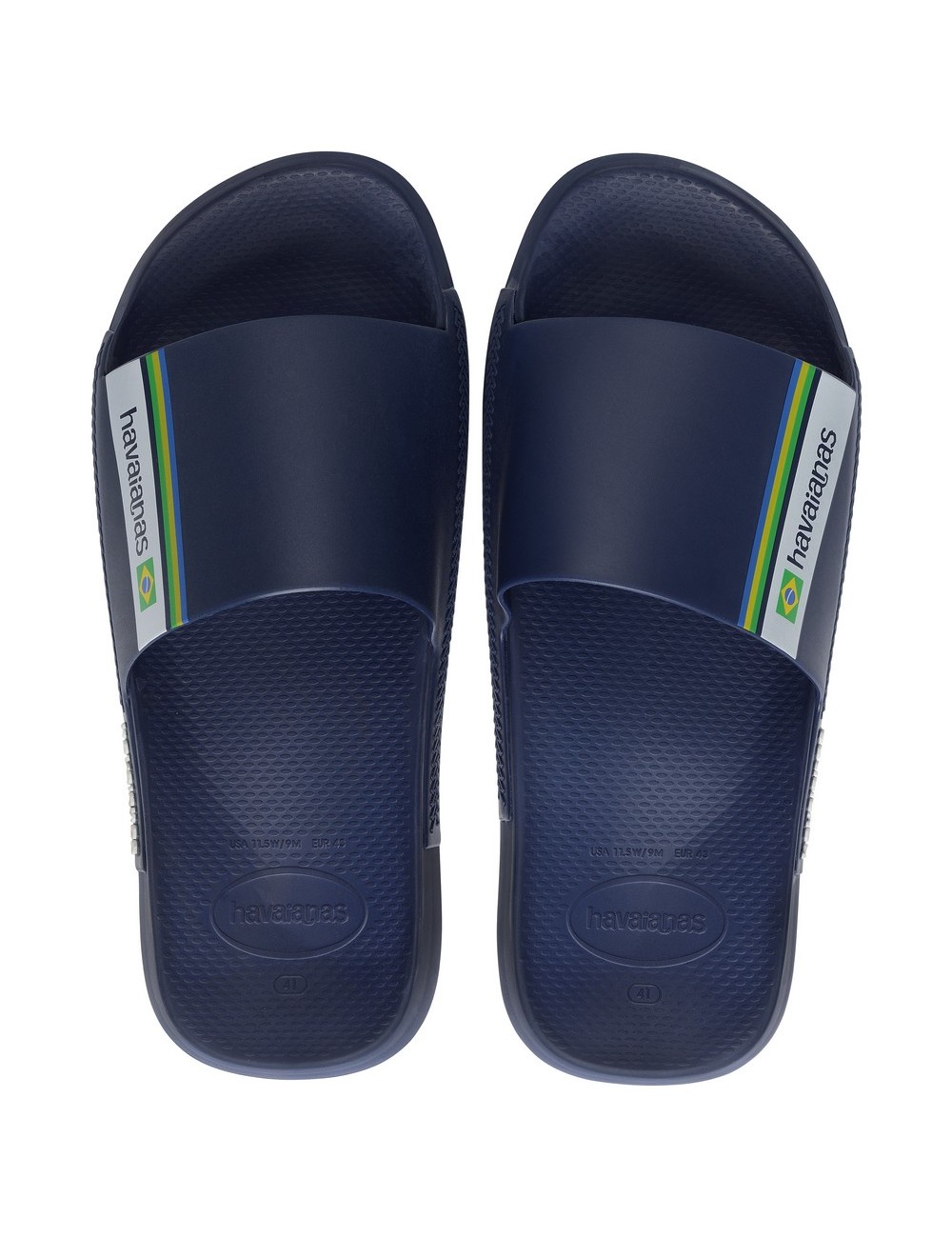 HAVAIANAS SLIDE BRASIL NAVY BLUE FLIP FLOPS