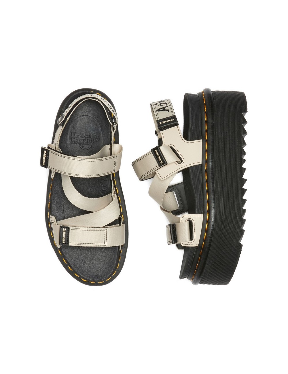 DR MARTENS KIMBER WARM SAND WEBBING HYDRO LEATHER SANDALS