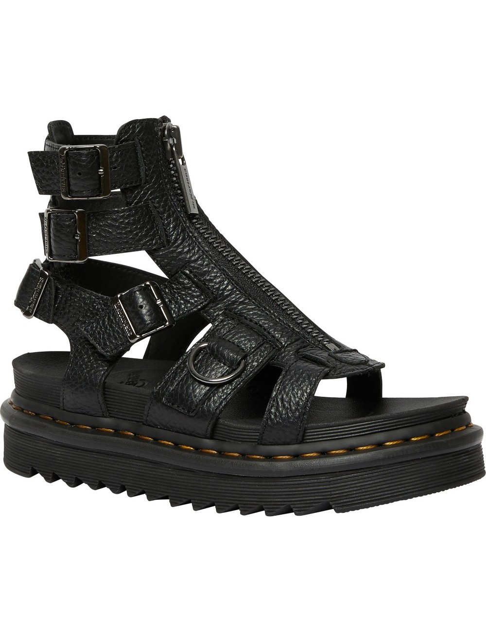 Sandale dr. Martens olson crni mljeveni nappa