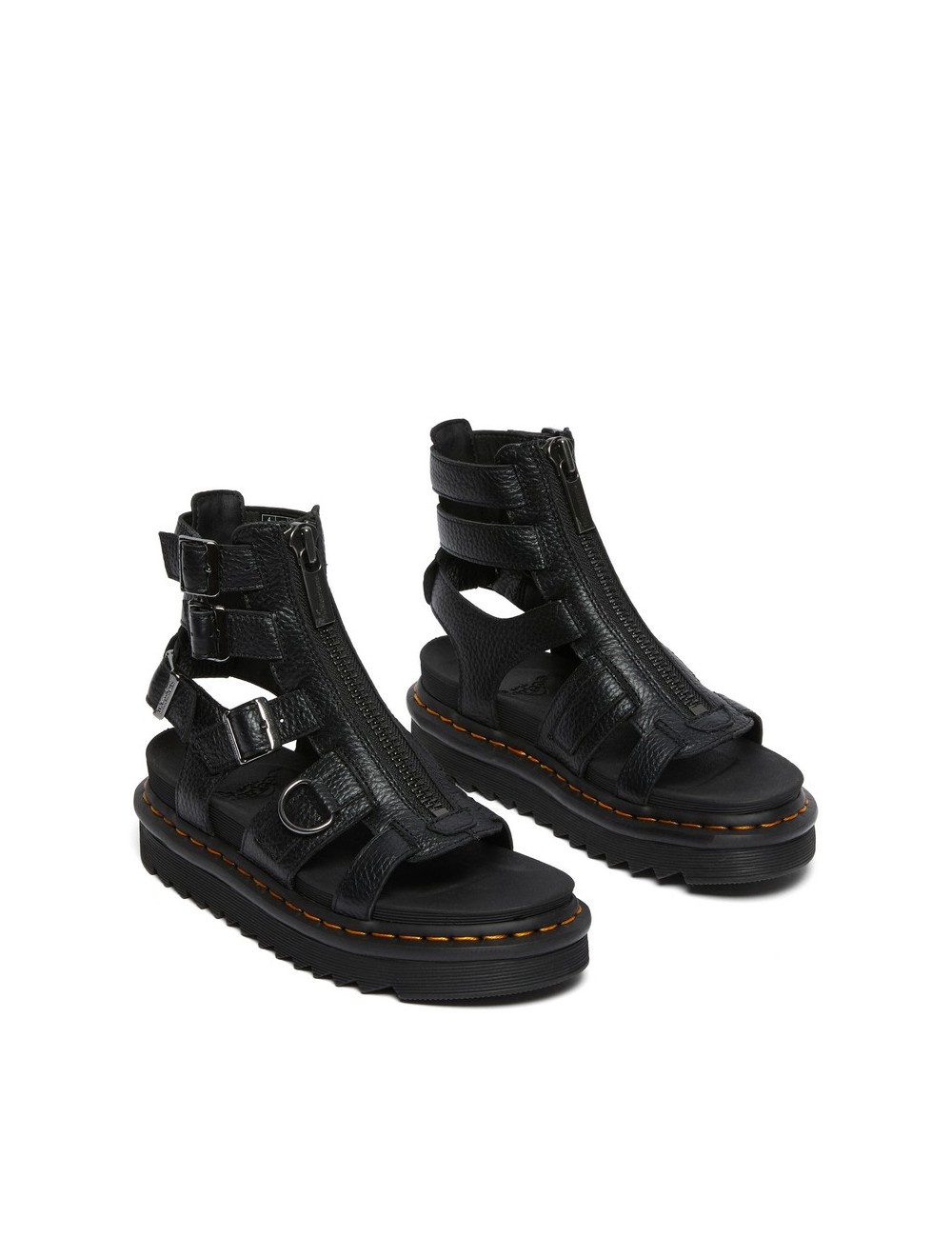 Sandale dr. Martens olson crni mljeveni nappa