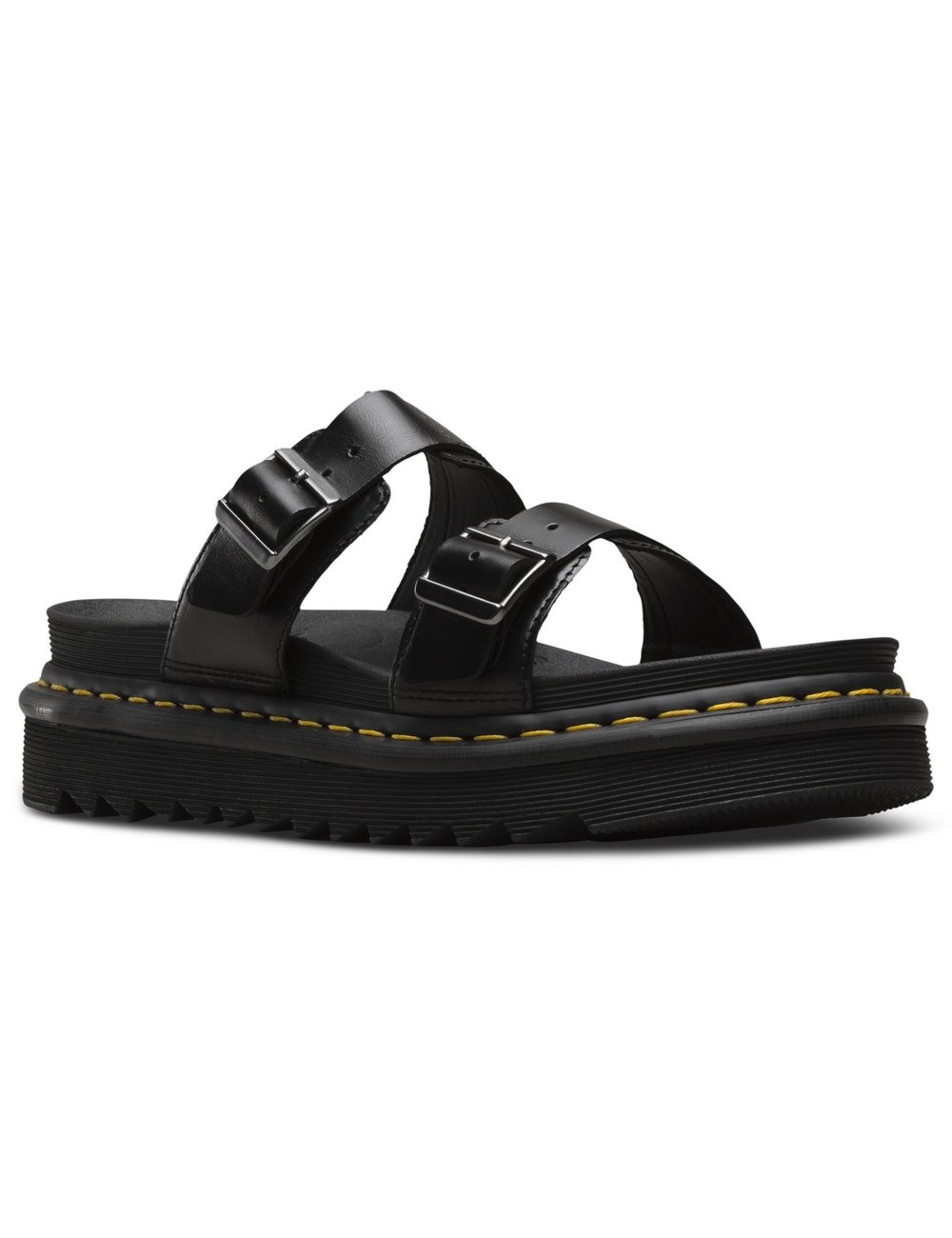 DR MARTENS MYLES BLACK BRANDO SANDALS