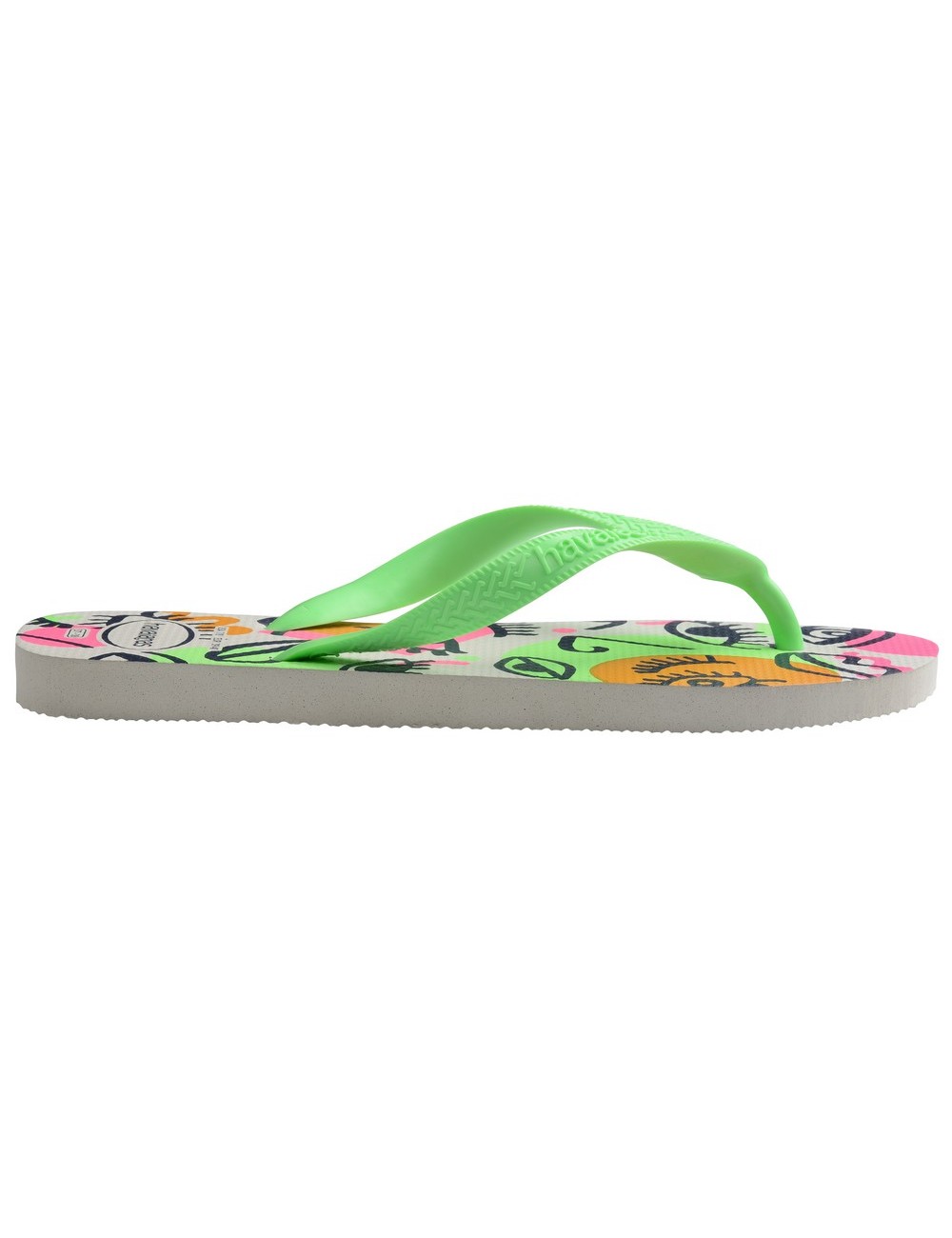 HAVAIANAS TOP COOL WHITE, GREEN FLIP FLOPS