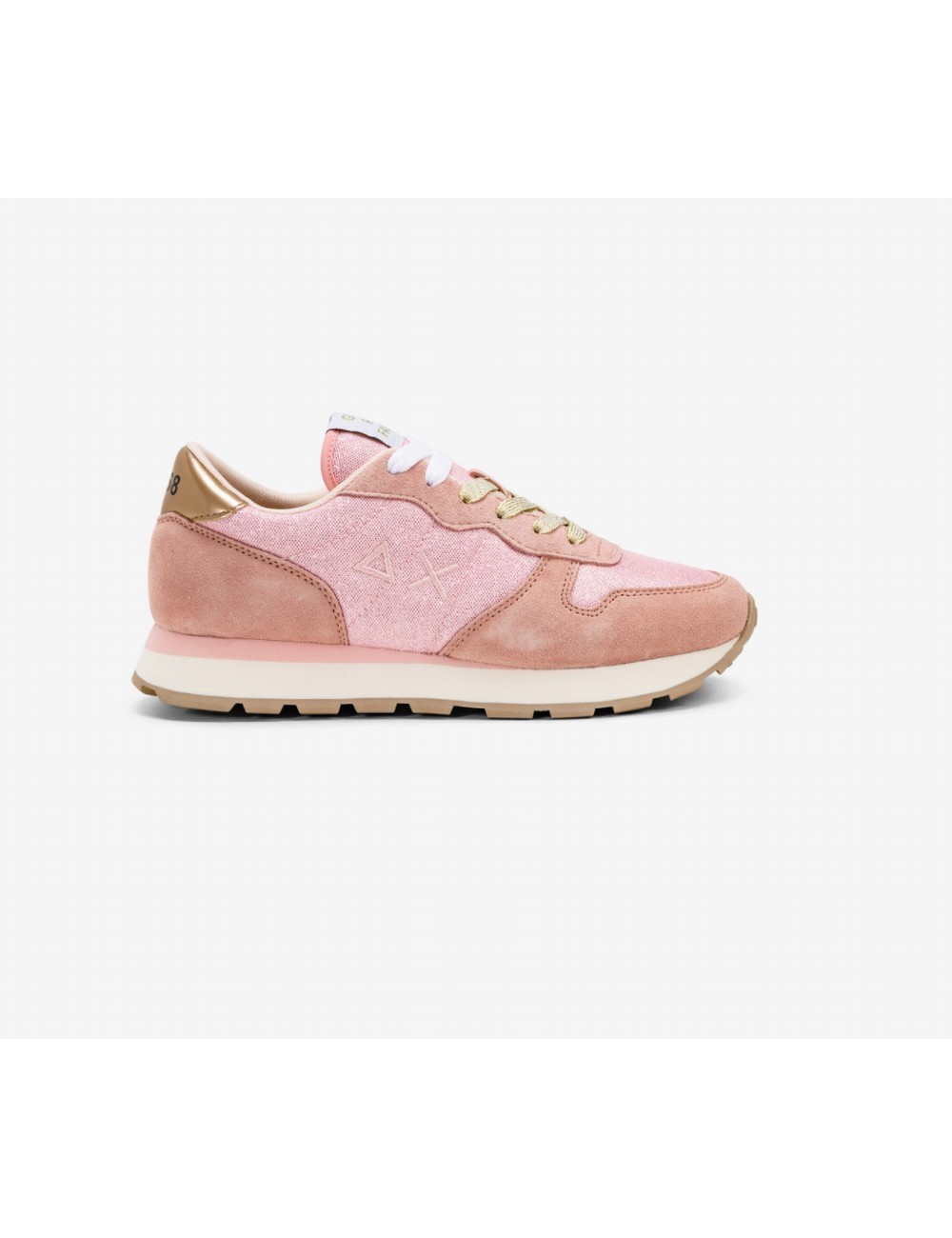 SNEAKERS MUJER SUN 68 ALLY GLITTER MESH ROSA